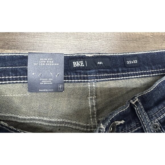 Buckle BKE Alec Jeans Men's 32x32 Whiskering Straight Leg Performance Stretch - Picture 6 of 12